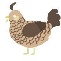 (unnamed), a beige and bark chicken with a lace pattern