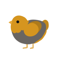 (unnamed), a grey and ochre chicken with a head pattern