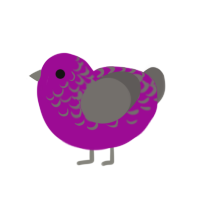 (unnamed), a plum and grey chicken with a half-lace pattern