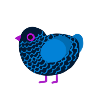 Gay, a tumblr and sapphire chicken with a lace pattern