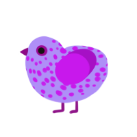 (unnamed), a lilac and amethyst chicken with a speckle pattern