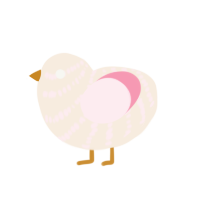 (unnamed), a cream and rose chicken with a bar pattern