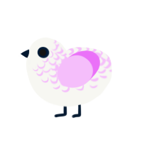 (unnamed), a white and lavender chicken with a half-lace pattern