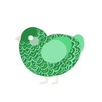 Sativa, a viridian and spring chicken with a double-lace pattern