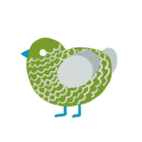 (unnamed), a chartreuse and silver chicken with a lace pattern