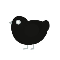 (unnamed), a black chicken with a neck-speckle pattern