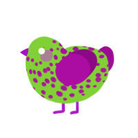 slightly alien mold, a grass and plum chicken with a speckle pattern