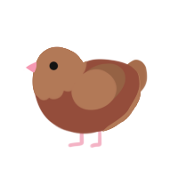 Hazelnut, a russet and brown chicken with a head pattern