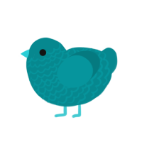 (unnamed), a teal chicken with a lace pattern