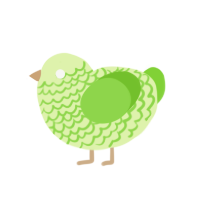 Sour Apple, a apple and grass chicken with a lace pattern