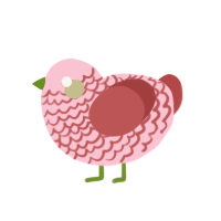 (unnamed), a rose and red chicken with a lace pattern