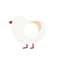 (unnamed), a white and cream chicken