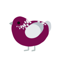 坏蛋 01, a wine and mist chicken with a neck-speckle pattern