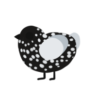 (unnamed), a sable and mist chicken with a speckle pattern