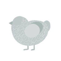 silken steel, a silver chicken with a double-lace pattern