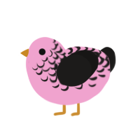 (unnamed), a pink and sable chicken with a half-lace pattern