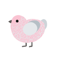 (unnamed), a rose and mist chicken with a double-lace pattern