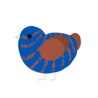 (unnamed), a ultramarine and russet chicken with a bar pattern