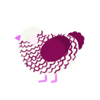 (unnamed), a white and wine chicken with a lace pattern