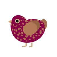 (unnamed), a maroon and brown chicken with a speckle pattern