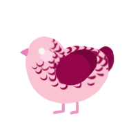 Maybe, a rose and maroon chicken with a half-lace pattern