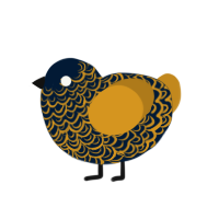 Moon Slice, a tumblr and ochre chicken with a double-lace pattern