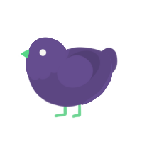 Grape, a overcast chicken with a head pattern