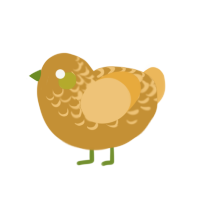 (unnamed), a gold and honey chicken with a half-lace pattern