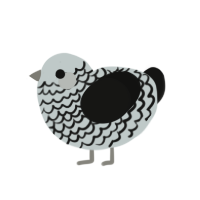 (unnamed), a silver and black chicken with a lace pattern