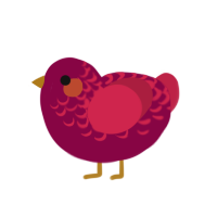 (unnamed), a maroon and crimson chicken with a half-lace pattern