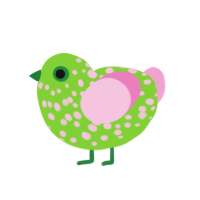 (unnamed), a grass and pink chicken with a speckle pattern