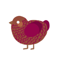 (unnamed), a russet and maroon chicken with a lace pattern