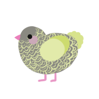 (unnamed), a ash and lemon chicken with a double-lace pattern