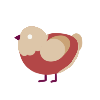 (unnamed), a red and beige chicken with a head pattern