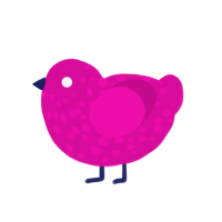 Perfectly Pink, a fuchsia chicken with a speckle pattern