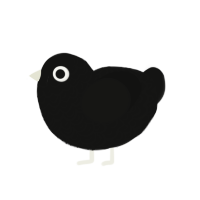 Void, a black chicken with a double-lace pattern