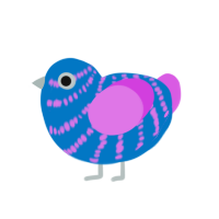 (unnamed), a sapphire and orchid chicken with a bar pattern