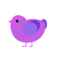 (unnamed), a orchid and blurple chicken with a lace pattern