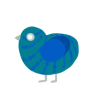 (unnamed), a sea and ultramarine chicken with a bar pattern