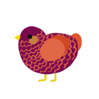 Sardonyx, a wine and vermilion chicken with a lace pattern