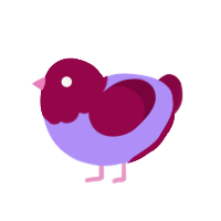 (unnamed), a lilac and maroon chicken with a head pattern