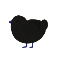 The One, a sable and black chicken with a double-lace pattern