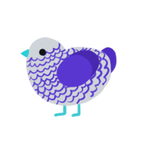 (unnamed), a mist and indigo chicken with a lace pattern