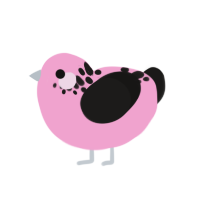 (unnamed), a pink and sable chicken with a neck-speckle pattern