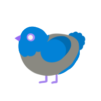 (unnamed), a ash and sapphire chicken with a head pattern