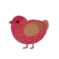 (unnamed), a crimson and brown chicken with a lace pattern