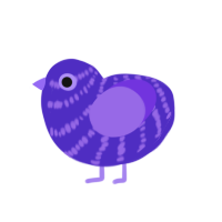 (unnamed), a indigo and blurple chicken with a bar pattern