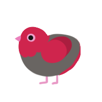 (unnamed), a grey and crimson chicken with a head pattern