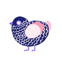 (unnamed), a navy and rose chicken with a lace pattern