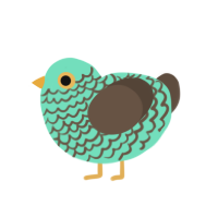 (unnamed), a mint and bark chicken with a lace pattern